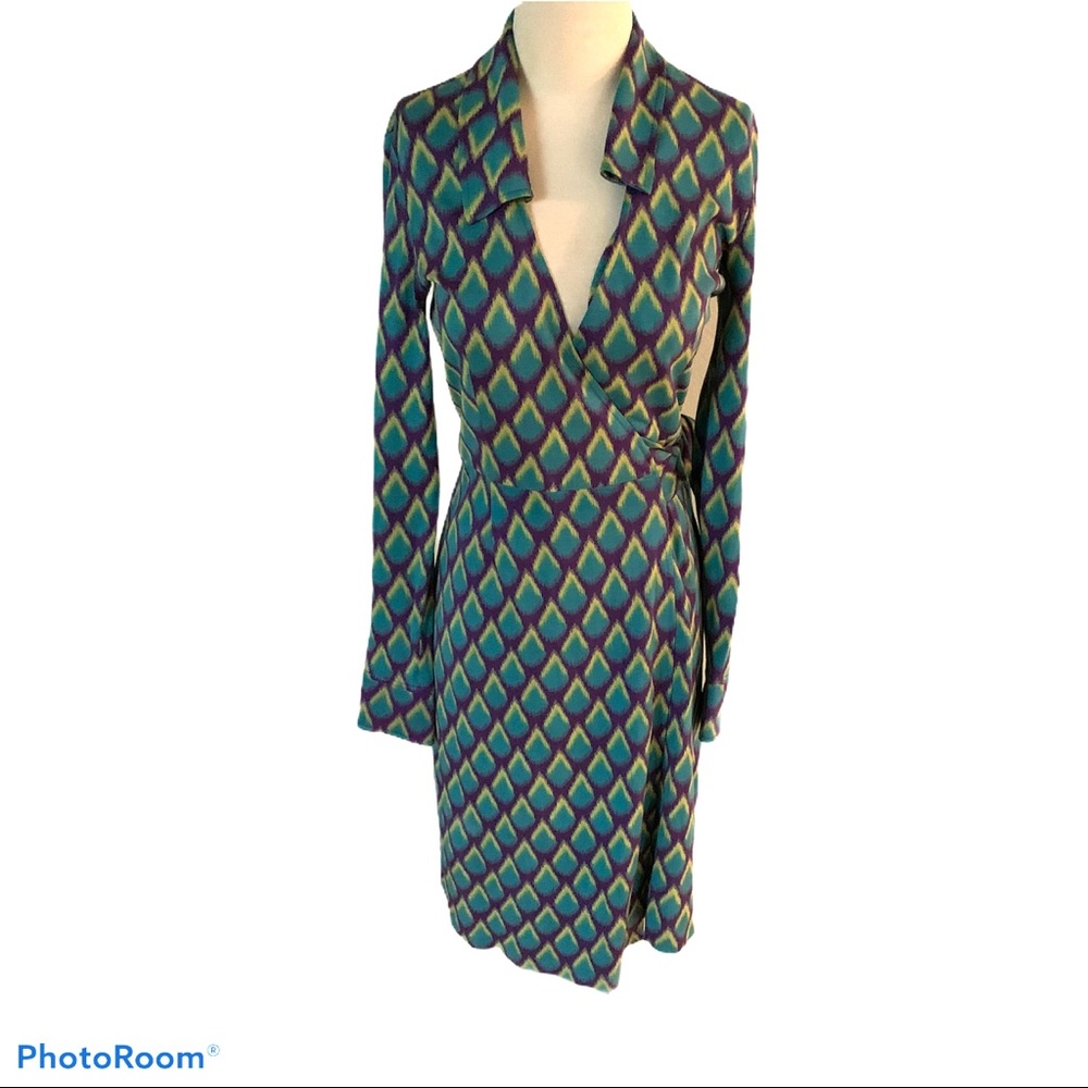 Diane Von Furstenberg vintage silk wrap dress 4
